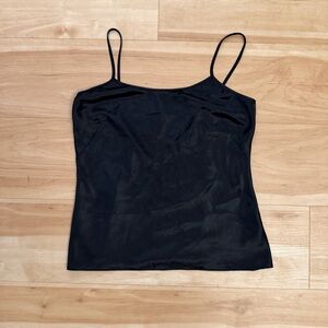 Elegant Black Satin Women's Camisole Top